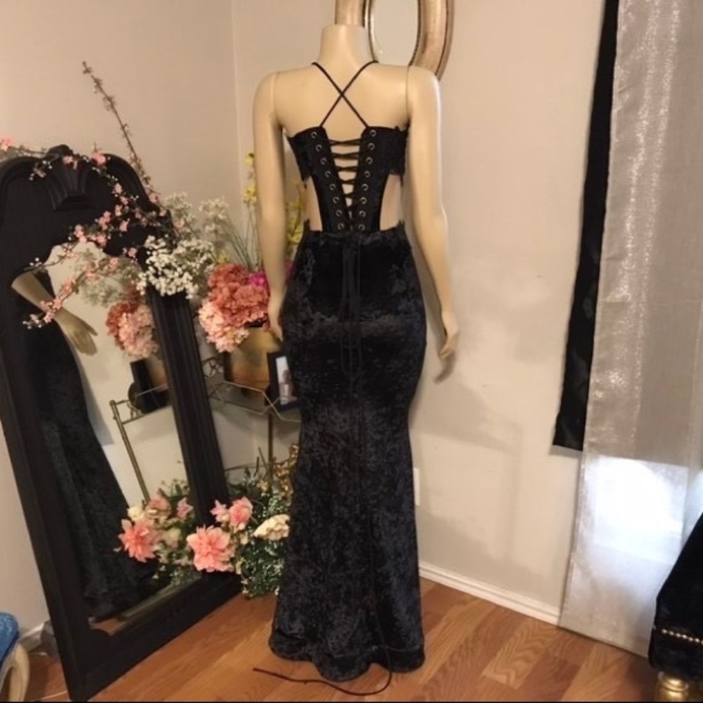 Custom Black Corset Prom Dress